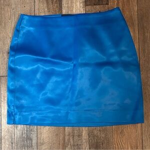 VICI Blue Women's Macie Satin Mini Skirt